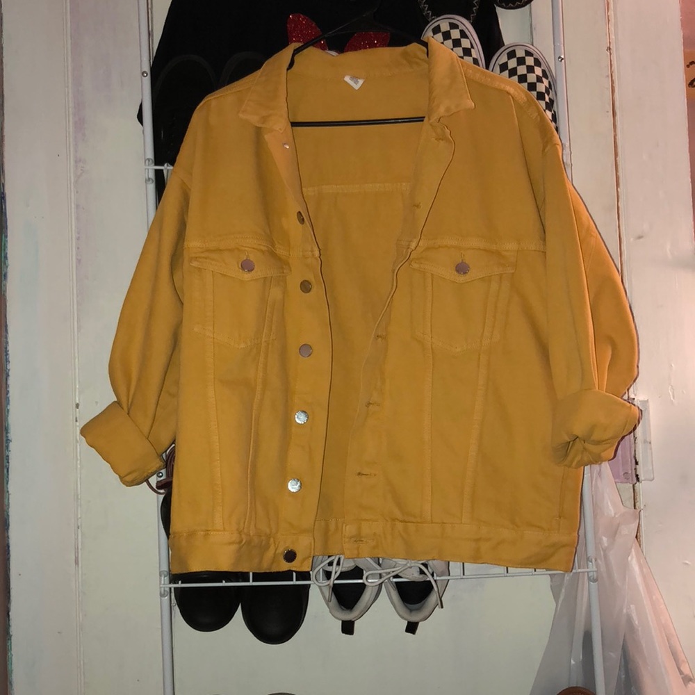 Yellow denim jacket